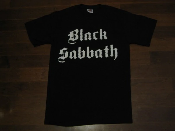 BLACK SABBATH - LOGO / Group Photo -Vintage Two Sided Print- T-Shirt
